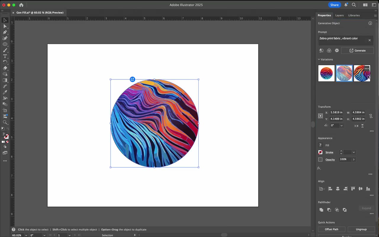 Lesson thumbnail: AI Generative Shape Fill in Illustrator
