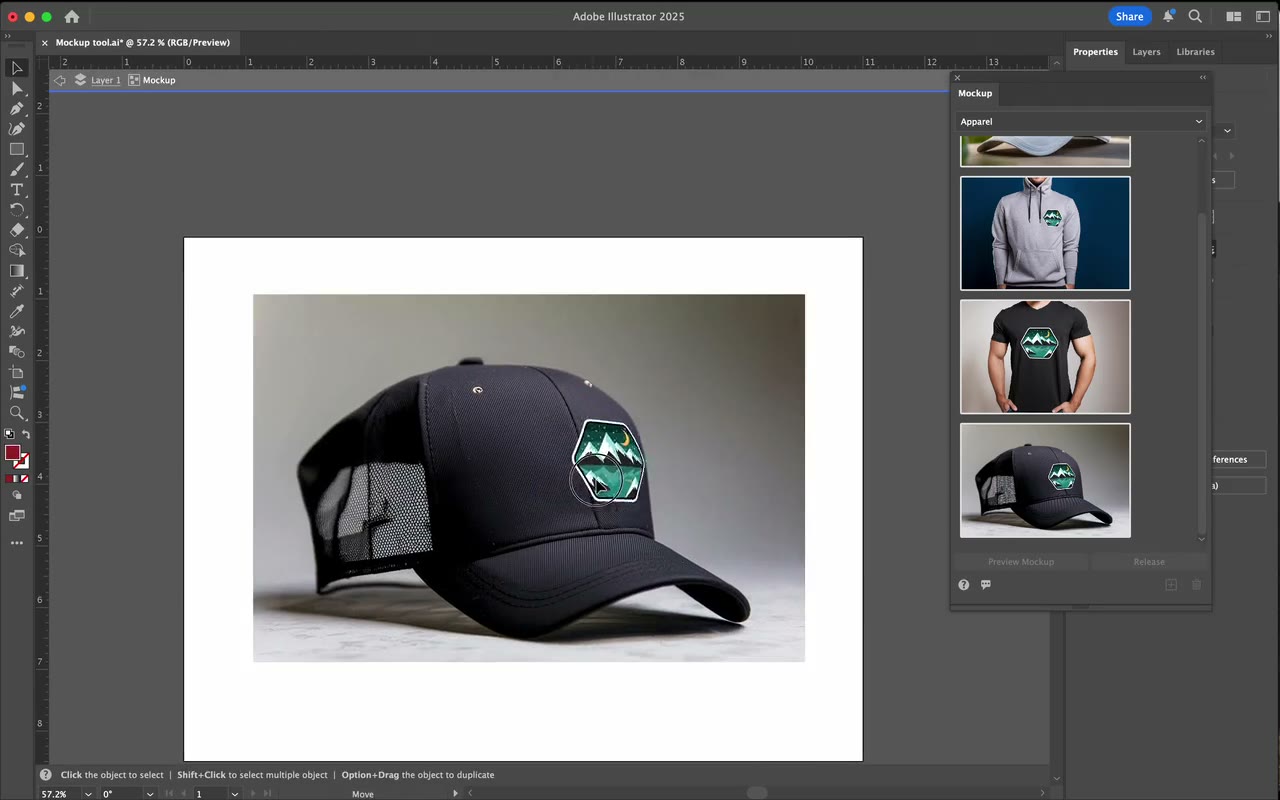 Lesson thumbnail: AI Mockup Tool in Illustrator